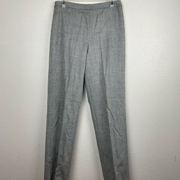 Anne Klein Gray Heathered Wool Blend Slack Pants Size 10 EUC - Picture 1 of 7